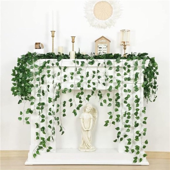 14 Pack 101ft Artificial Ivy Greenery Garland Fake Vines Hanging Plants Backdrop - Picture 2 of 7